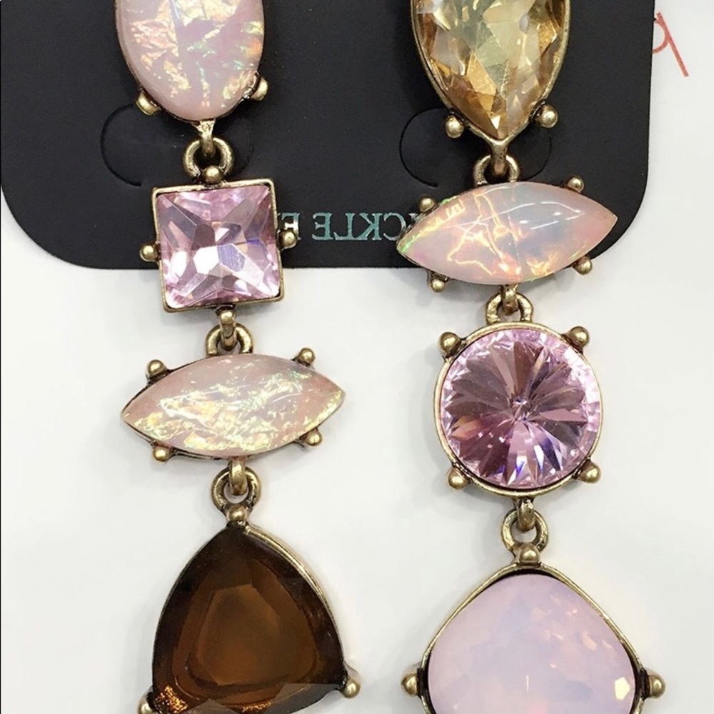 New colorful rhinestone drop earrings.